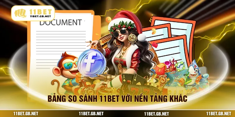 Bảng so sánh 11BET với nền tảng khác